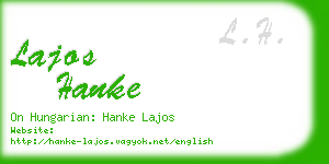 lajos hanke business card